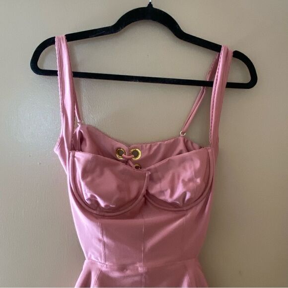 Tularosa Aura One Piece Swimsuit Dusk Rose pink Revolve Bathing Swimwear Sz L - Picture 6 of 13